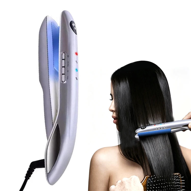 Professional Ice and Hot Hair Straightener Hair Care Frozen Flat Iron With 12000Hz Vibration for Repair Dry and Damaged Hair