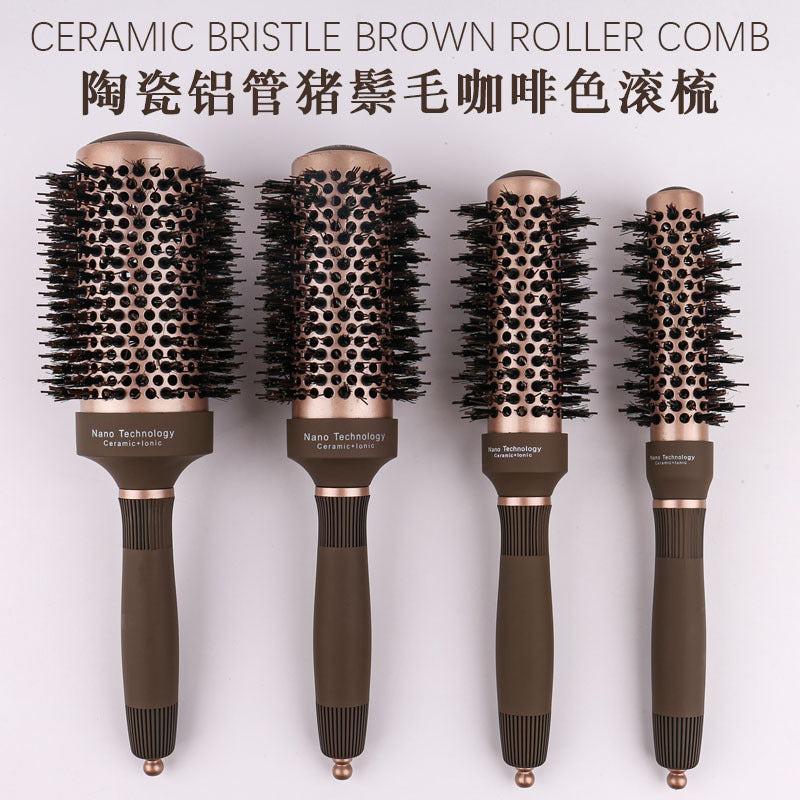 Pig Mane Hot Selling Roll Comb Round Comb Ceramic Roll Comb Four Series Roll Comb Large Pack Aluminum Tube Roll Comb Air Comb