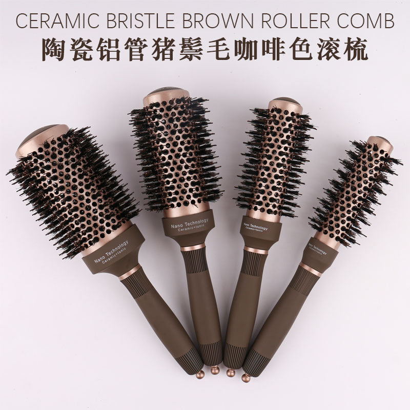 Pig Mane Hot Selling Roll Comb Round Comb Ceramic Roll Comb Four Series Roll Comb Large Pack Aluminum Tube Roll Comb Air Comb