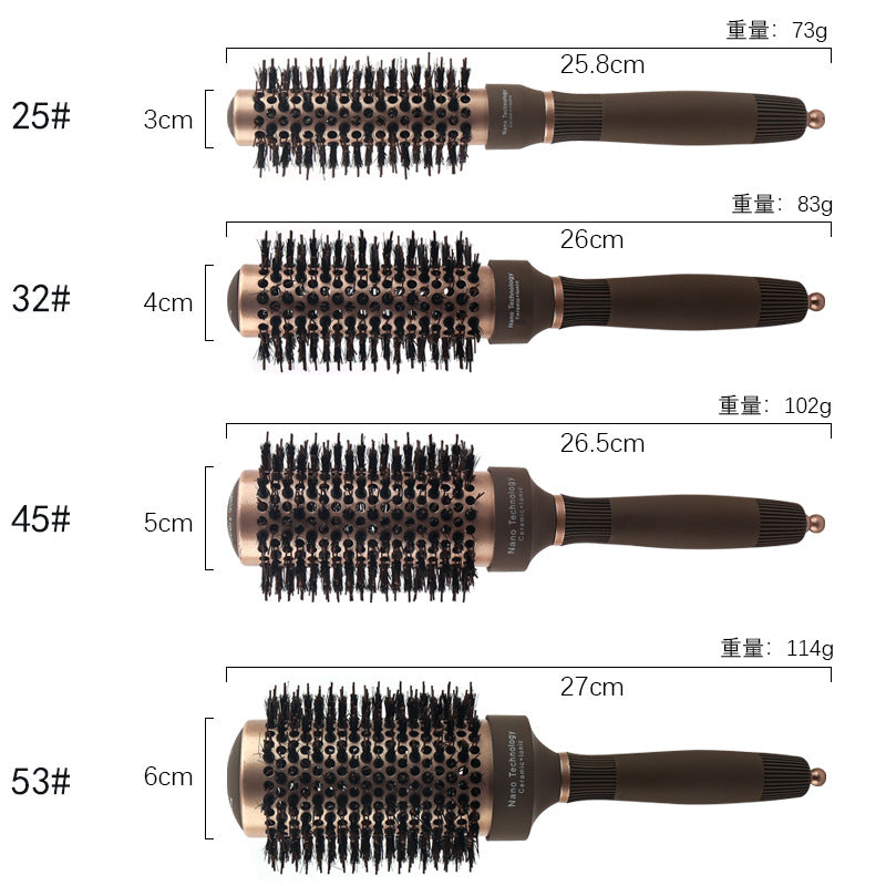 Pig Mane Hot Selling Roll Comb Round Comb Ceramic Roll Comb Four Series Roll Comb Large Pack Aluminum Tube Roll Comb Air Comb
