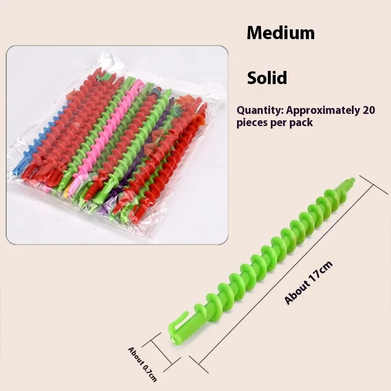 20PCS Professional Spiral Hair Perm Rods Long Spiral Hair Perm Rods Hairdressing Styling Hair Curler Rollers DIY Salon Tool