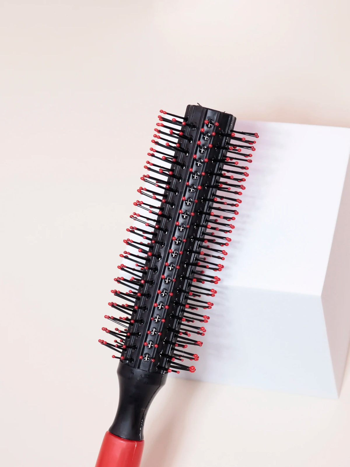 professional anti-static cylindrical bristle curly hair styling round comb nylon teeth roller comb Special for real hair wigs