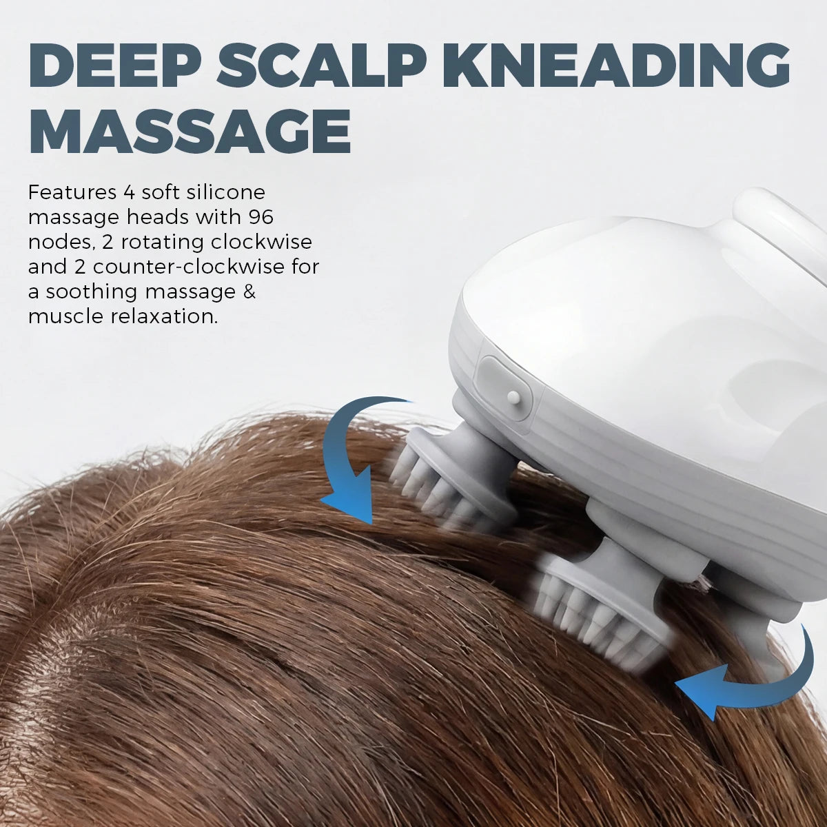 Electric Scalp Head Massager,Cordless Waterproof Shoulder Massage with Kneading Nodes, Cat Pet Handheld Hair Brush for Cleaning