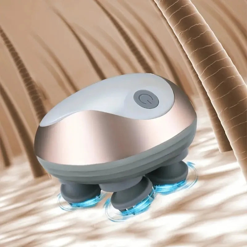Electric Scalp Massager Silicone Head Scalp Kneading Vibration Device 6 Mode for Hair Growth Stress Relax Waterproof Massageador