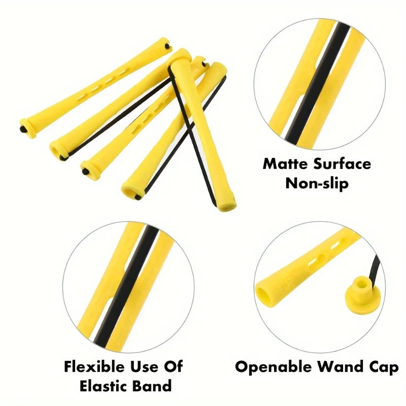 Premium Perm Rods Set for Natural Hair - Create Bouncy Curls with Cold Wave Rods & Hair Rollers - Professional DIY Hairdressing