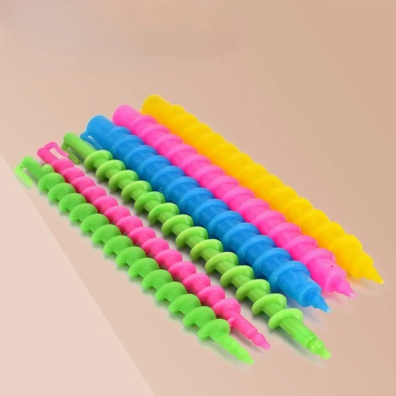 20PCS Professional Spiral Hair Perm Rods Long Spiral Hair Perm Rods Hairdressing Styling Hair Curler Rollers DIY Salon Tool
