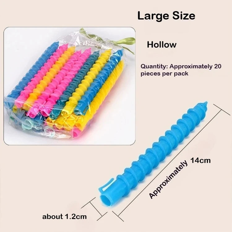 No Heat Hair Rollers Curls Spira lRod Roller Sticks Perm Rods Set Heatless Hair Curler Wave Formers Colorful Hair Styling Tools