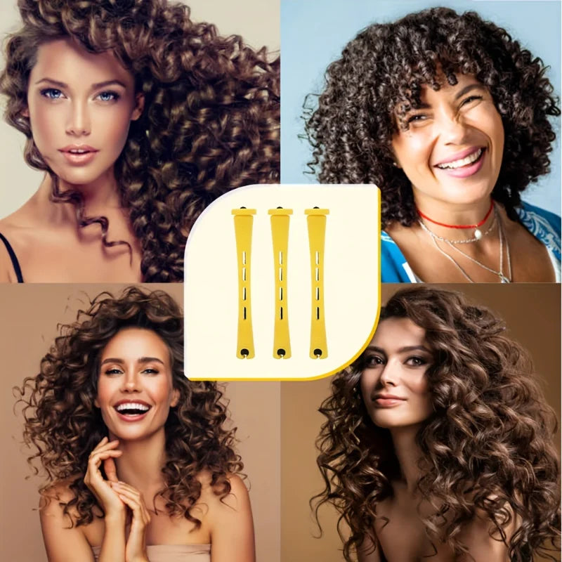 Premium Perm Rods Set for Natural Hair - Create Bouncy Curls with Cold Wave Rods & Hair Rollers - Professional DIY Hairdressing