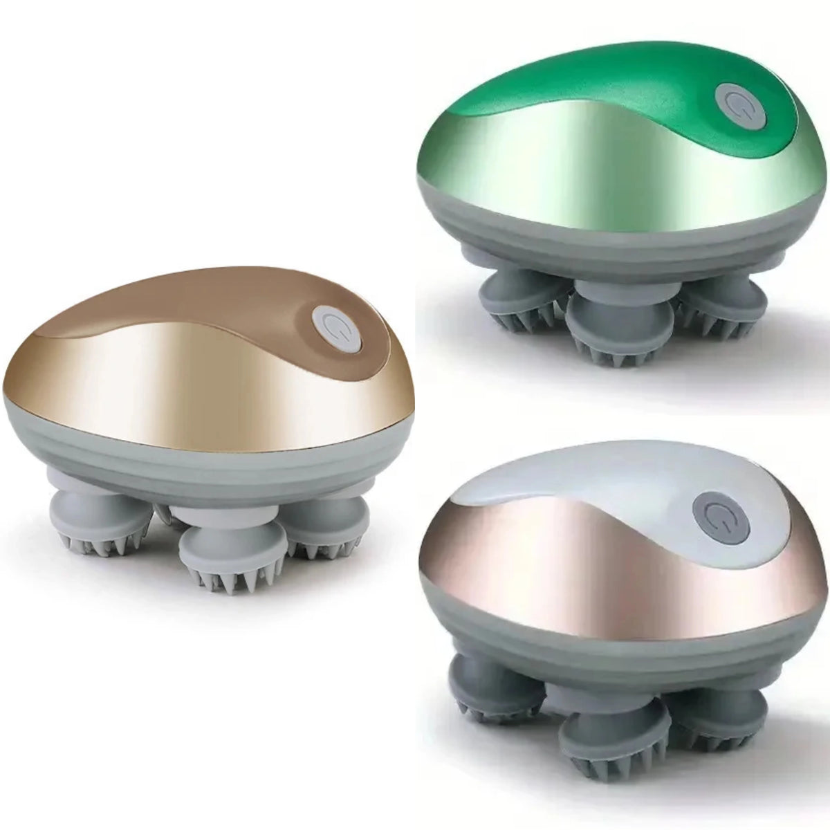 Electric Scalp Massager Silicone Head Scalp Kneading Vibration Device 6 Mode for Hair Growth Stress Relax Waterproof Massageador