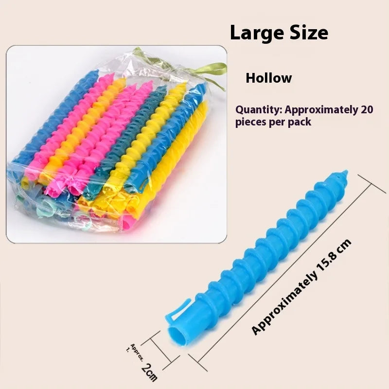 20PCS Professional Spiral Hair Perm Rods Long Spiral Hair Perm Rods Hairdressing Styling Hair Curler Rollers DIY Salon Tool